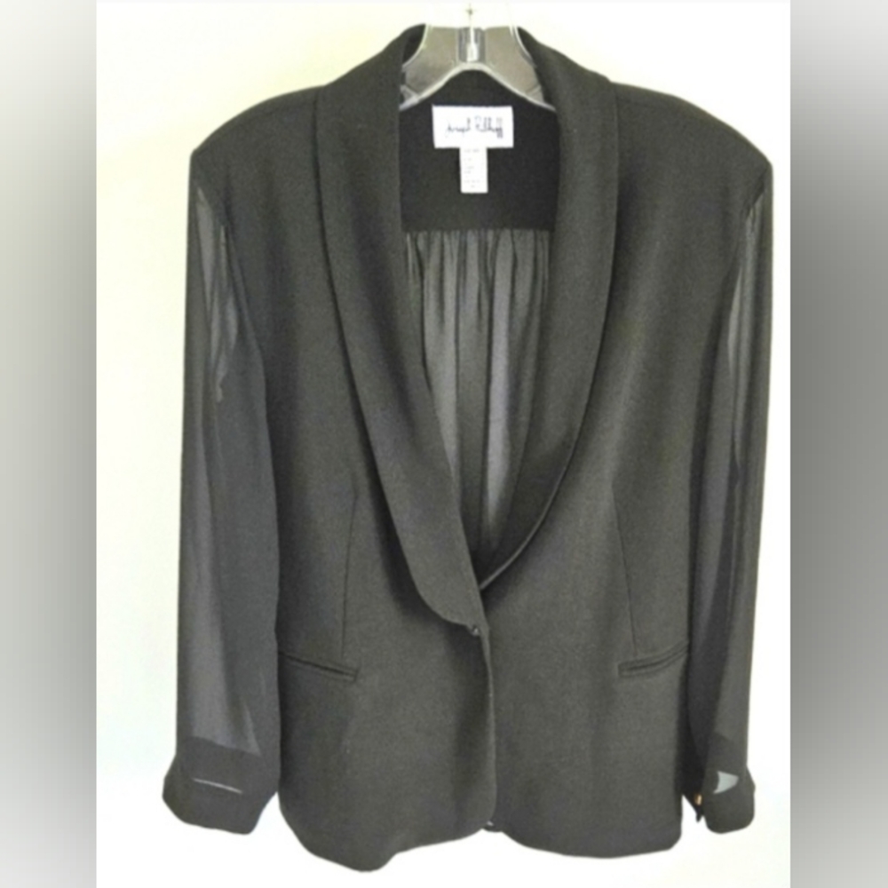 Joseph Ribkoff tuxedo style sheer back jacket